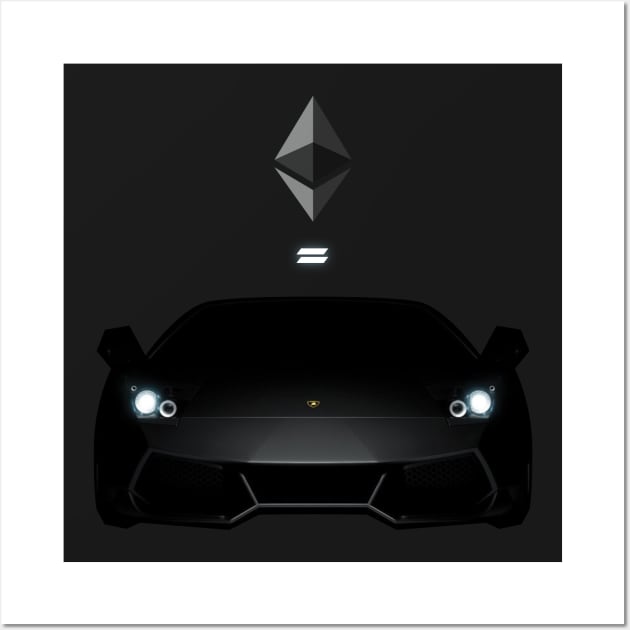 Ethereum Lambo Wall Art by mangobanana